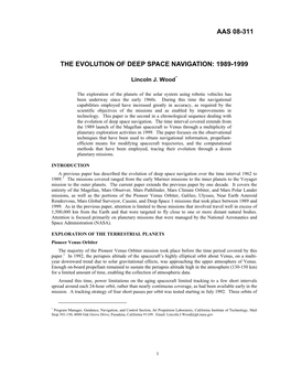 The Evolution of Deep Space Navigation: 1989-1999