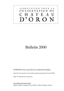 Bulletin 2000