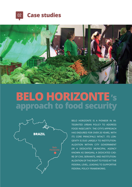 BELO HORIZONTE ’S Approach to Food Security