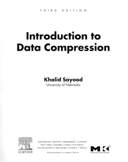 Introduction to Data Compression