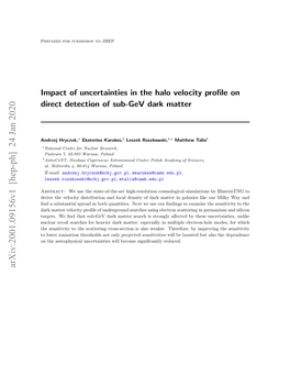 Impact of Uncertainties in the Halo Velocity Profile on Direct Detection Of