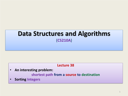 CS210-Data Structures-Module-38-Shortest-Path