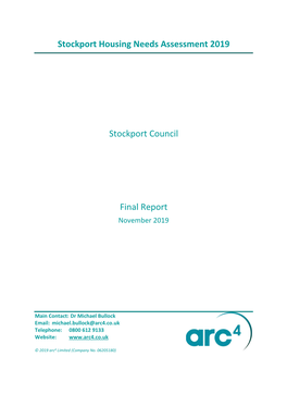 Housing Needs Assessment 2019