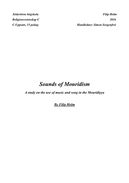 Sounds of Mouridism