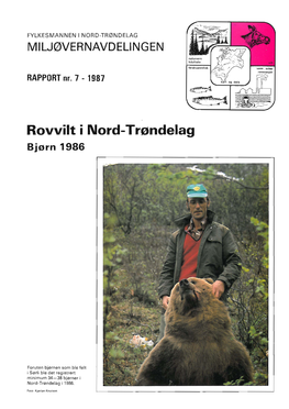 Rovvilt I Nord-Trøndelag Bjørn 1986