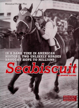 Seabiscuit with His Famous Rival War Admiral on His Tail