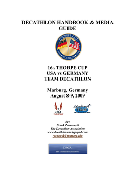 2009 Thorpe Cup Media Guide