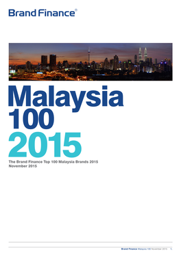 The Brand Finance Top 100 Malaysia Brands 2015 November 2015