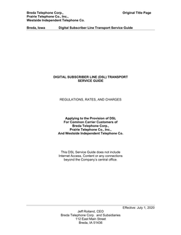 View DSL Transport Service Guide