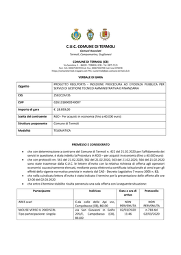 C.U.C. COMUNE DI TERMOLI Comuni Associati Termoli, Campomarino, Guglionesi