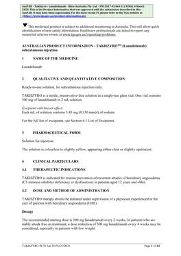 Product Information Lanadelumab