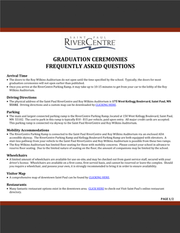 Graduation Ceremonies Frequently Asked Questions