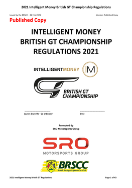 Published Copy INTELLIGENT MONEY BRITISH GT