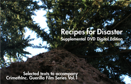 Recipes for Disaster Supplemental DVD Digital Edition