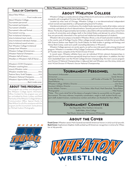 About Wheaton College Tournament Personnel