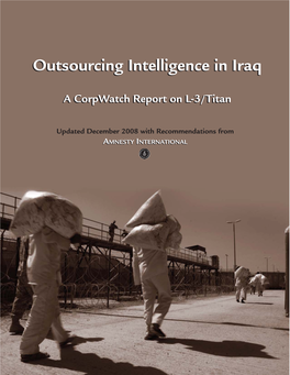 Outsourcing Intelligence in Iraq a Corpwatch Report on L-3/Titan
