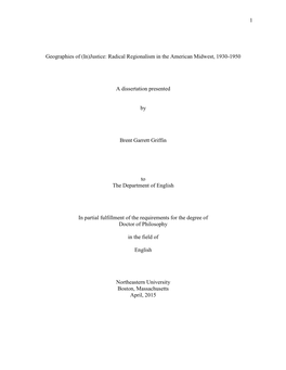 Radical Regionalism in the American Midwest, 1930-1950