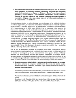 1. Encontramos Testimonios De Líderes Indígenas Que Asegura Que, Al