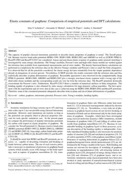 Elastic Constants of Graphene: Comparison of Empirical Potentials and DFT Calculations