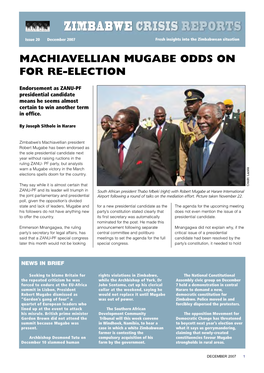 Zimbabwe Crisis Reports Issue 20