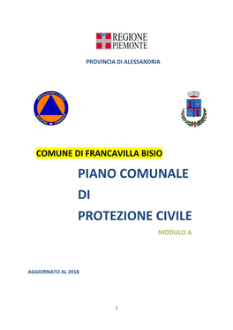 Piano Comunale Di Protezione Civile Modulo A