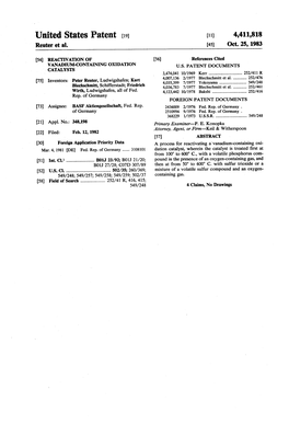 United States Patent (19) 11) 4411,818 Reuter Et Al