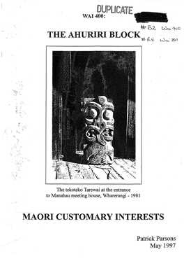 Maori Customary Interests