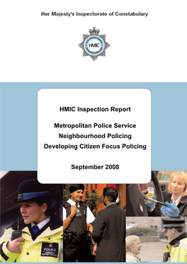 HMIC Inspection Report: Neighbourhood Policing