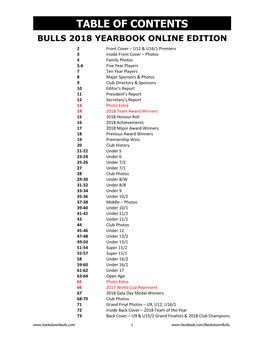 2018 Bankstown Bulls Online Yearbook