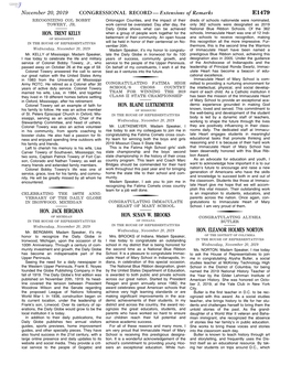 CONGRESSIONAL RECORD— Extensions of Remarks E1479 HON. TRENT KELLY HON. JACK BERGMAN HON. BLAINE LUETKEMEYER HON. SUSAN W