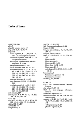 Index of Terms