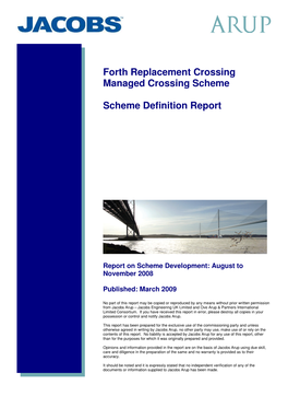 Forth Replacement Crossing: Managed Crossing Scheme