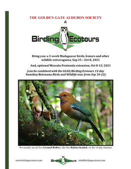 The Golden Gate Audubon Society &