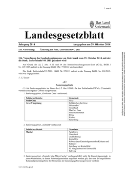 Lgbl. Nr. 116/2014 - Ausgegeben Am 29