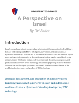 A Perspective on Israel by Uri Sadot