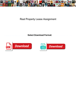 Real Property Lease Assignment
