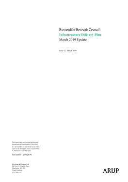 Rossendale Borough Council Infrastructure Delivery Plan March 2019 Update