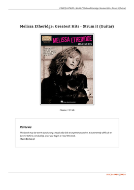 Read Ebook « Melissa Etheridge: Greatest Hits