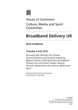 Broadband Delivery UK