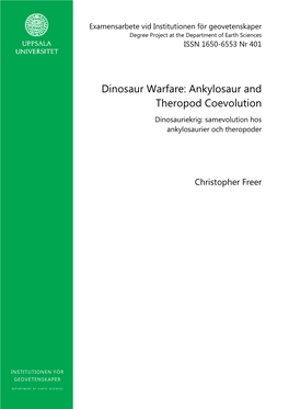 Ankylosaur and Theropod Coevolution Dinosauriekrig: Samevolution Hos Ankylosaurier Och Theropoder