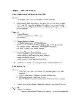 Chapter 7: the Axial Skeleton