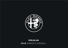 2018 Alfa Romeo Giulia Owner's Manual