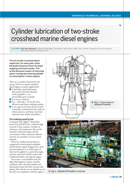 Cylinder Lubrication of Two-Stroke Crosshead Marine Diesel Engines