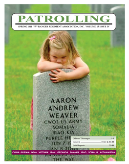 Patrolling Spring 2011 75Th Ranger Regiment Association, Inc