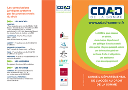 Cdad-Somme.Fr Par Les Professionnels Du Droit DE LA SOMME