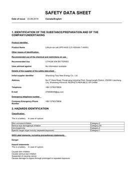 Safety Data Sheet