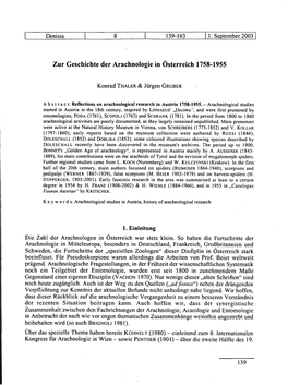 Zur Geschichte Der Arachnologie in Österreich 1758-1955