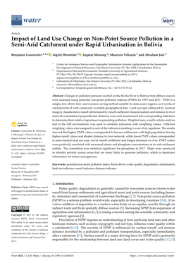 Impact of Land Use Change on Non-Point Source Pollution in a Semi-Arid Catchment Under Rapid Urbanisation in Bolivia