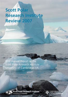 Scott Polar Research Institute » SPRI Review 2007