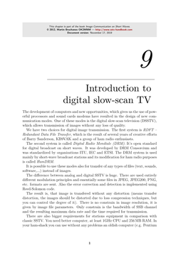 Introduction to Digital Slow-Scan TV